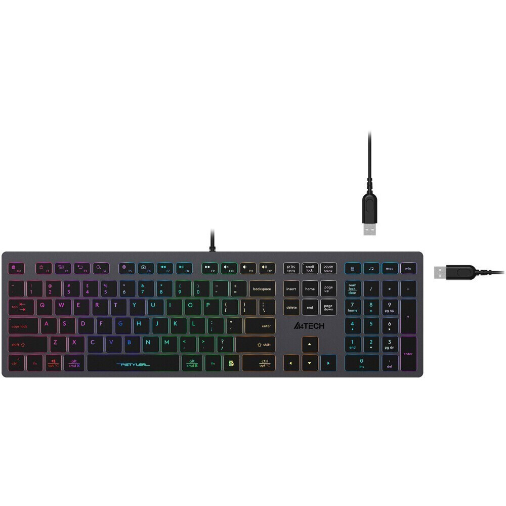 Tastatūra A4Tech Fstyler FX60H Grey (A4TKLA47126) - foto 2