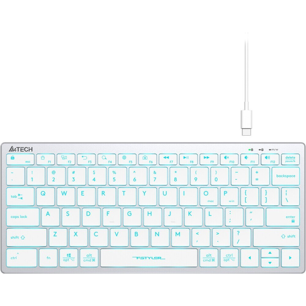 Clavier A4Tech Fstyler FX61 White/Blue - photo 2