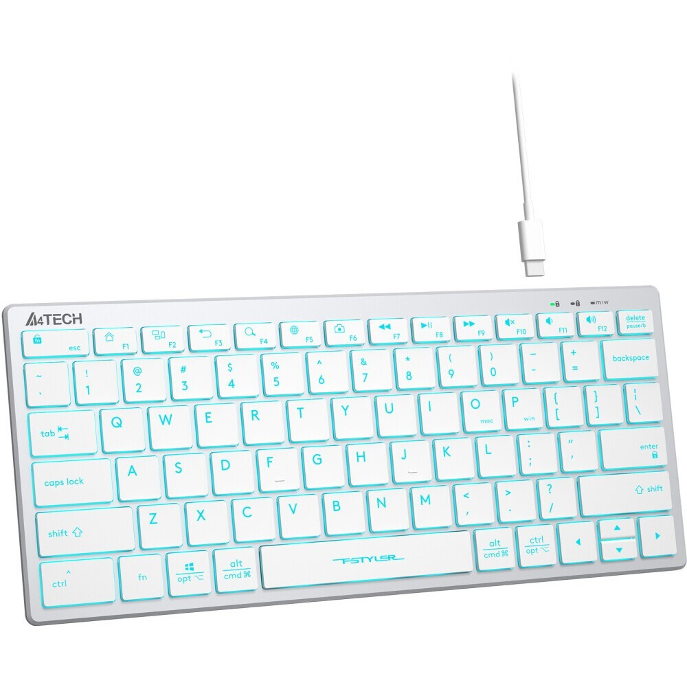 Clavier A4Tech Fstyler FX61 White/Blue - photo 4