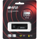 Clé USB 64Gb HIPER Groovy T64 Black (HI-USB264GBTB)