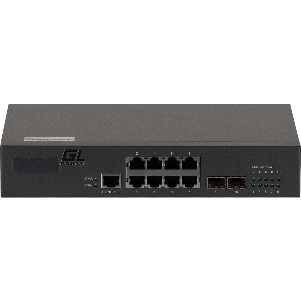 Slēdzis (komutators) GIGALINK GL-SW-G201-10