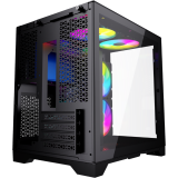 Datoru korpuss Powercase Vision Micro Black (CVBM-L4)