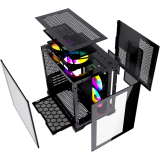 Datoru korpuss Powercase Vision Micro Black (CVBM-L4)