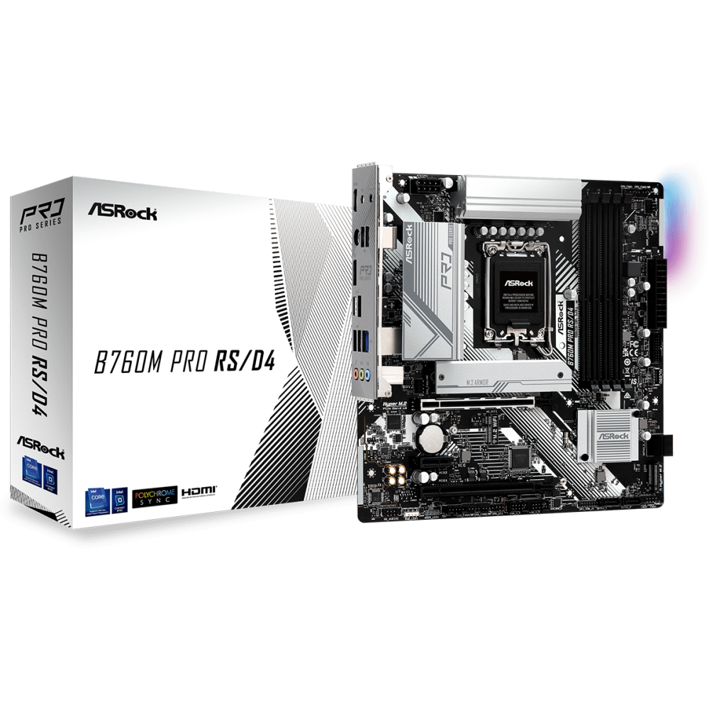 Pamatplate ASRock B760M Pro RS/D4 - B760M PRO RS/D4 - foto 5