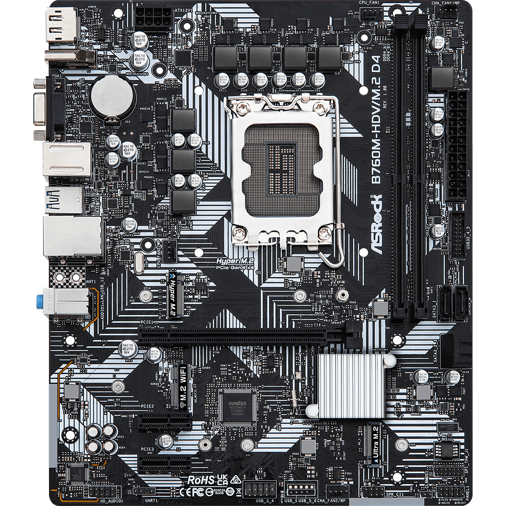 Pamatplate ASRock B760M-HDV/M.2 D4