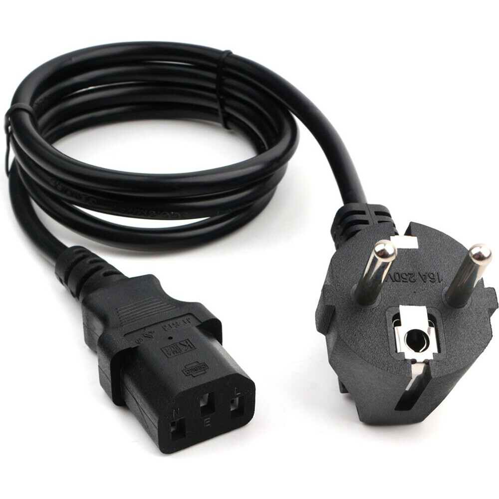 Barošanas kabelis Schuko - IEC-320-C13, 1m, Gembird PC-186-1M