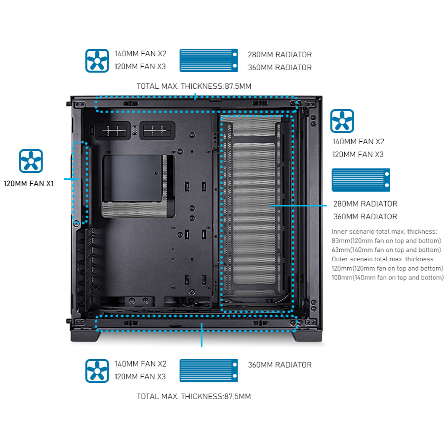 Boitiers PC Lian Li O11 Dynamic Evo Black - G99.O11DEX.00 - photo 12