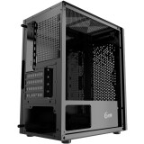 Datoru korpuss Powercase Mistral Micro Z3B Mesh LED Black (CMIMZB-L3)