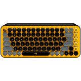 Tastatūra LOGITECH POP Keys Bluetooth Mechanical Keyboard BLAST YELLOW US (920-010735)