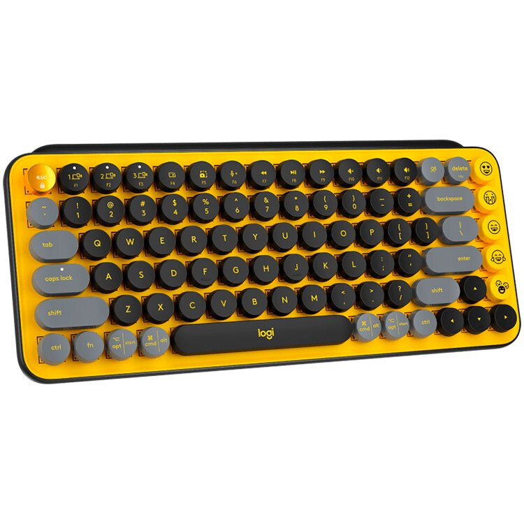 Tastatūra LOGITECH POP Keys Bluetooth Mechanical Keyboard BLAST YELLOW US - 920-010735 - foto 3