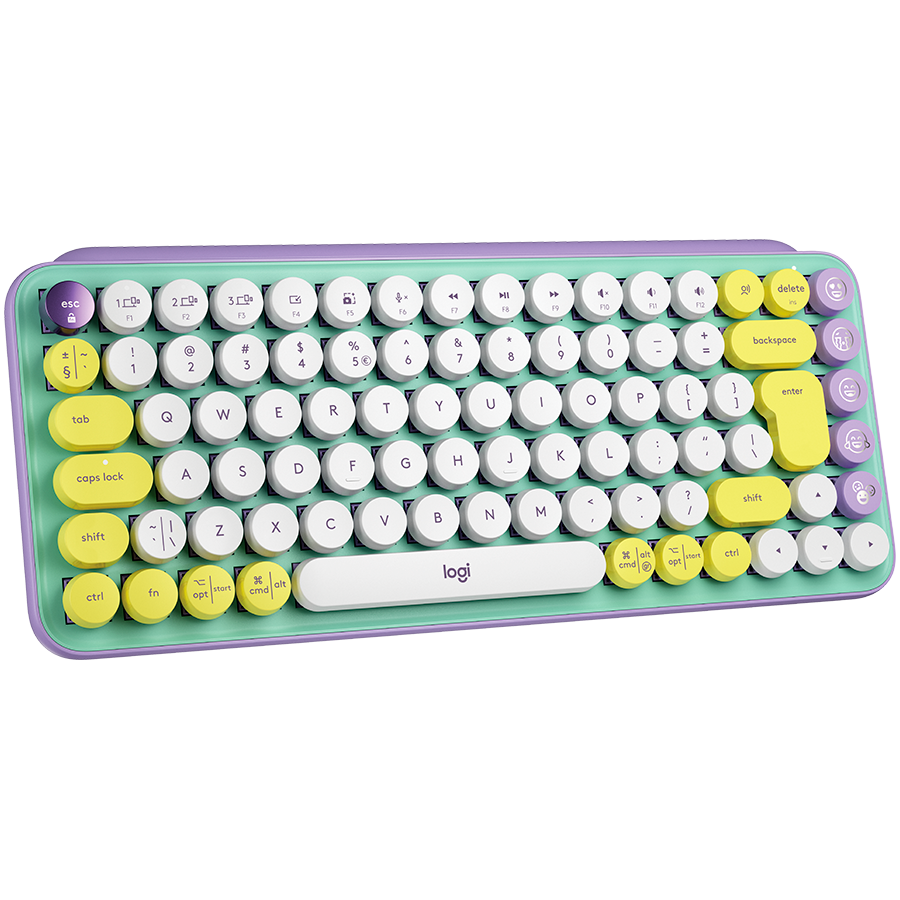 Tastatūra LOGITECH POP Keys Bluetooth Mechanical Keyboard DAYDREAM MINT US - 920-010736 - foto 2