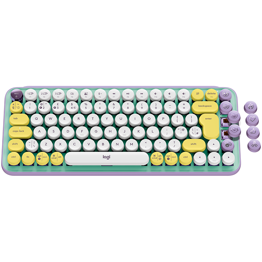 Tastatūra LOGITECH POP Keys Bluetooth Mechanical Keyboard DAYDREAM MINT US - 920-010736 - foto 3