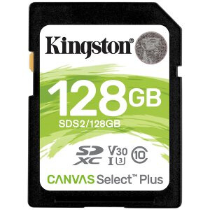 Atmiņas kartes Kingston 128GB SDXC Canvas Select Plus 100R - SDS2/128GB