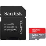 Atmiņas kartes SanDisk Ultra microSDXC 128GB + SD Adapter (SDSQUAB-128G-GN6IA)