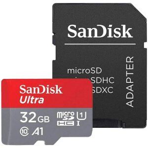 Atmiņas kartes SanDisk Ultra microSDHC 32GB + SD Adapter (GN6TA) - SDSQUA4-032G-GN6TA