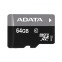 Atmiņas kartes ADATA MICROSDXC 64GB UHS-I CLASS S10 + Adapter - AUSDX64GUICL10-RA1