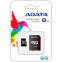 La carte mémoire ADATA microSDHC 8GB Class 4 +SD adapter - AUSDH8GCL4-RA1