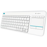 Tastatūra LOGITECH K400 Plus Wireless Touch Keyboard WHITE US (920-007146)