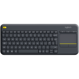 Tastatūra LOGITECH K400 Plus Wireless Touch Keyboard - BLACK RUS (920-007147)