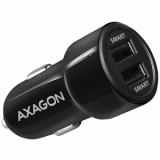 Kabeļu sistēmu sastāvdaļa (SCS) AXAGON PWC-5V5 car charger Smart 5V 2,4A + 2,4A, 24W, black