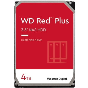 Cietais disks HDD NAS WD Red Plus (3.5'', 4TB, 128MB, 5400 RPM, SATA 6 Gb/s) - WD40EFZX