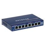 Slēdzis (komutators) Netgear ProSafe Gigabit Ethernet Switch, 8 x 10/100/1000 RJ45 ports, Desktop (GS108GE)