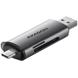 USB zibatmiņa AXAGON CRE-SAC External USB 3.2 Gen1 Type-C+Type-A 2-slot SD/microSD