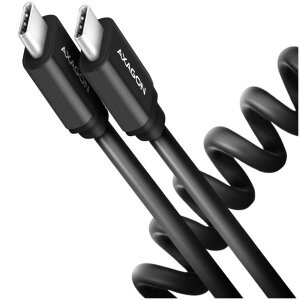 Axagon Data and charging USB 2.0 cable Black twisted - BUCM-CM10TB
