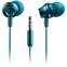 Austiņas Earphones Canyon SEP-3 Mic 1.2m Blue Green - CNS-CEP3BG - foto 2
