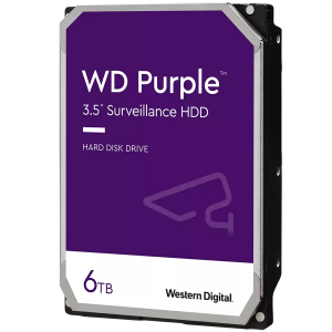 HDD AV WD Purple (3.5'', 6TB, 256MB, 5400 RPM, SATA 6 Gb/s) - WD63PURZ