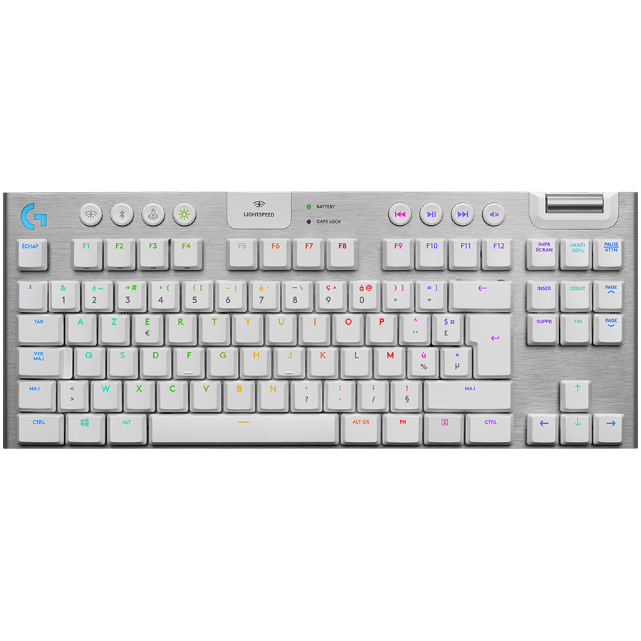 Tastatūra LOGITECH G915 TKL LIGHTSPEED Wireless Mechanical Gaming Keyboard - WHITE - US INT'L - TACTILE - 920-009664