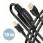 Aragon ADR-210B Active connection USB 2.0 A-M > B-M cable, 10 m long. Power supply option. (