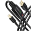 Axagon Active connection USB 2.0 A-M > B-M cable, 15 m long. Power supply option. (ADR-215B)