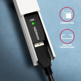 Axagon ADR-220 Active extension USB 2.0 A-M > A-F cable, 20 m long. Power supply option. (ADR-220)