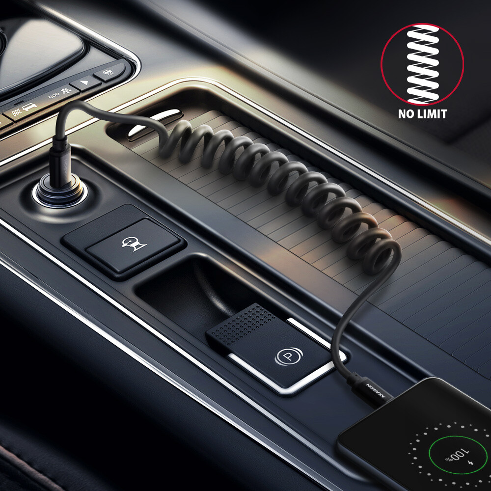 Axagon Data and charging USB 2.0 PD 60W, 3A. Black twisted. (BUCM-CM20TB)