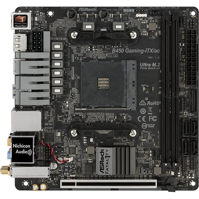 Pamatplate ASROCK B450 Gaming (B450 GAMING-ITX/AC)