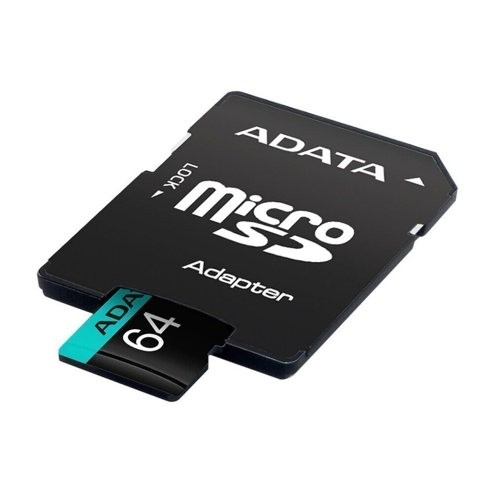 Atmiņas kartes ADATA 64Gb MicroSD + SD adapter (AUSDX64GUI3V30SA2-RA1) - foto 3