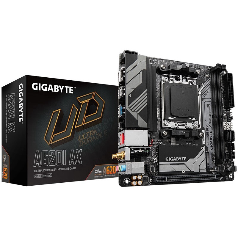 Pamatplate GIGABYTE A620I AX AM5 DDR5 mATX MB (A620I AX) - foto 4