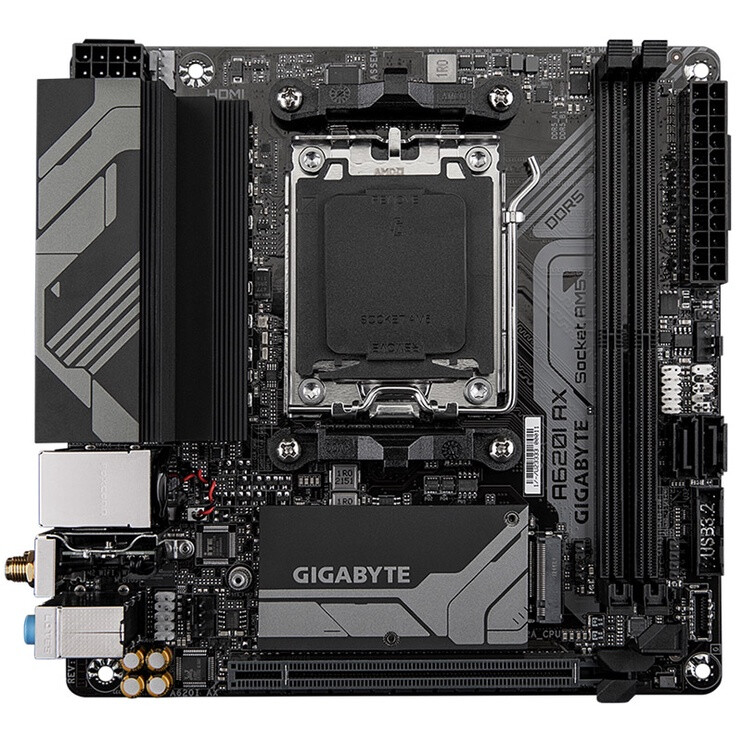 Pamatplate GIGABYTE A620I AX AM5 DDR5 mATX MB (A620I AX)