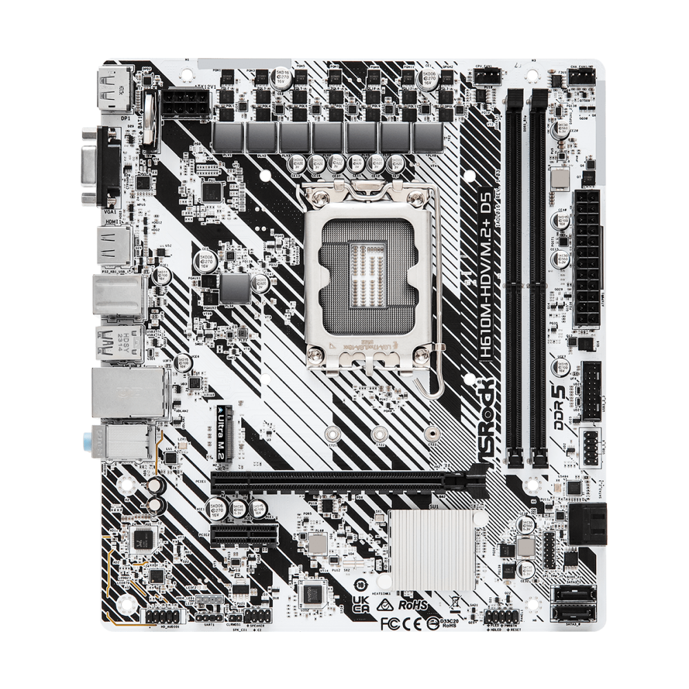 Pamatplate ASROCK H610 H610M-HDV/M.2+ White (90-MXBM50-A0UAYZ)