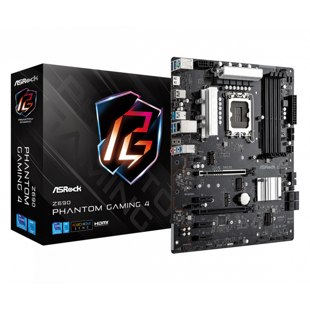 Pamatplate ASRock Z690 Phantom Gaming 4 LGA 1700 Intel Z690 (Z690 Phantom Gaming 4)