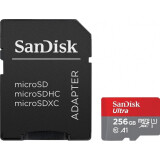 Atmiņas kartes SanDisk Ultra microSDXC 256GB + SD Adapter (SDSQUAC-256G-GN6MA)