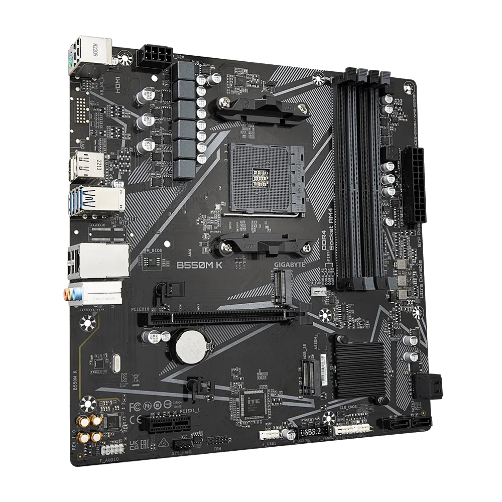 Pamatplate GIGABYTE AMD B550 SAM4 Micro-ATX (B550MK) - foto 3