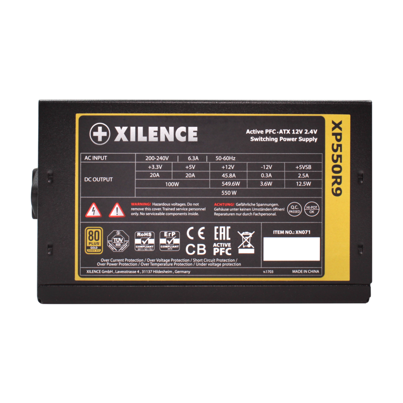Bloc dalimentation XILENCE 550w ATX12V 2.4 (XN071) - photo 2