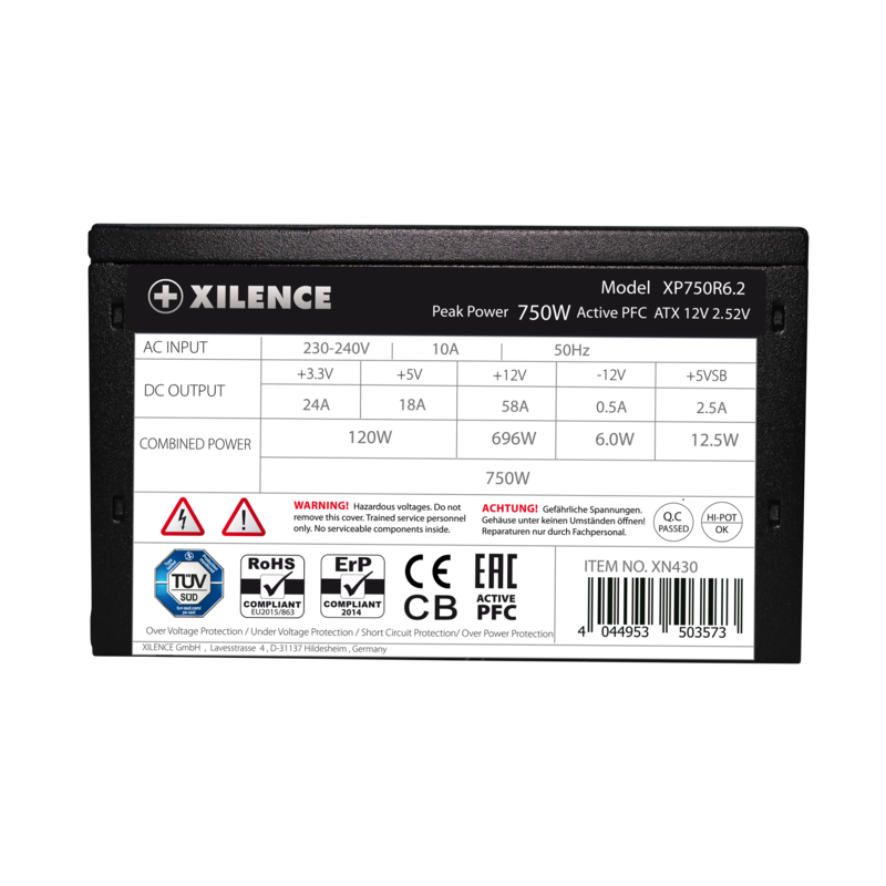 Barošanas bloks XILENCE Performance C+ 750w (XN430) - foto 3