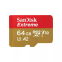 Atmiņas kartes SanDisk Extreme microSDXC 64GB + SD Adapter - SDSQXAH-064G-GN6MA