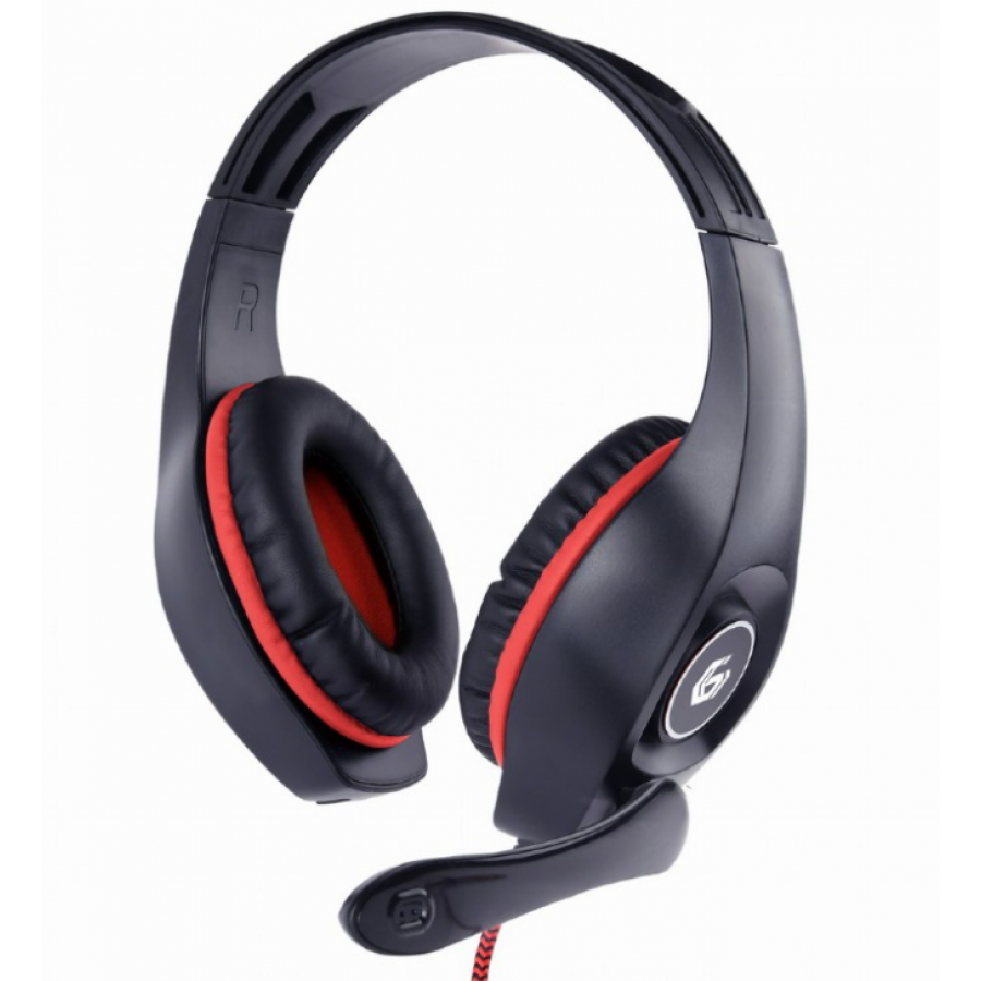 Austiņas GEMBIRD GAMING/RED/BLACK (GHS-05-R)