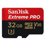 La carte mémoire 32Gb MicroSD SanDisk Extreme Pro + SD adapter (SDSQXCG-032G-GN6MA)