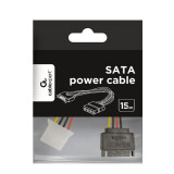 Pārejas savienojums GEMBIRD Molex - SATA, 0.15m (CC-SATA-PS)