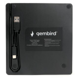 optiskais diskdzinis GEMBIRD External USB DVD drive black (DVD-USB-04)